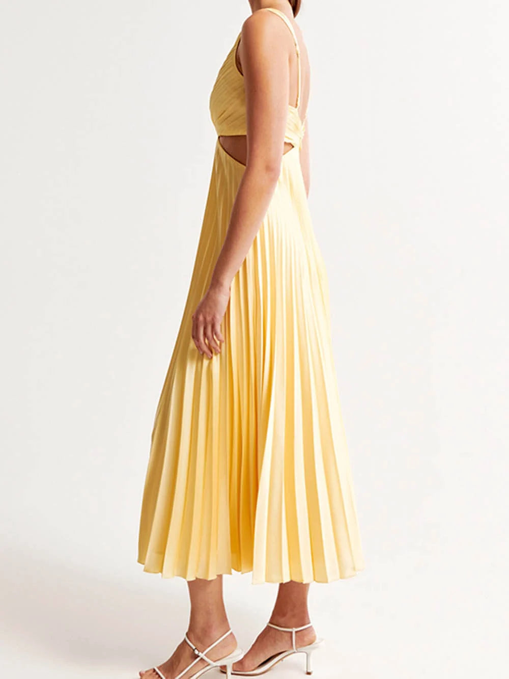 Elegant Pleated Evening Dress For Women