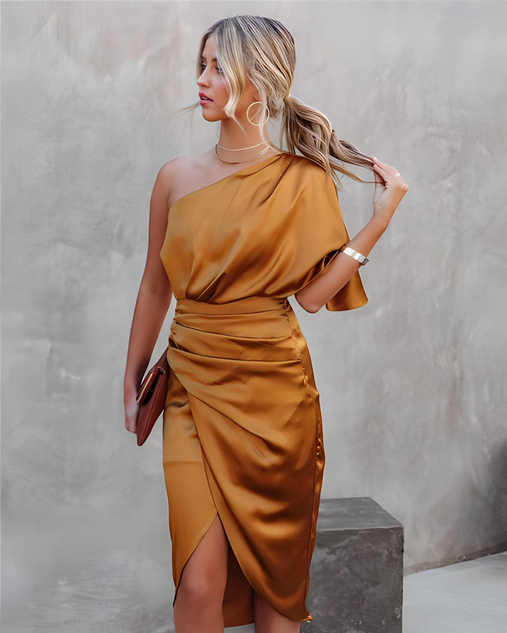 Women's Dress Satin Dress Asymmetrical Sleeveless For Summer