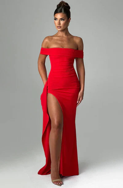 Smooth maxi dress, evening dress for women, long, elegant and falls gently around the body