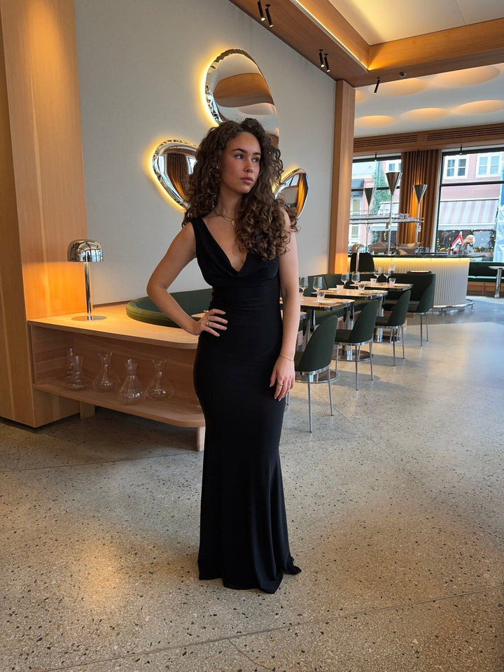 Women's sleeveless maxi dress cotton V-neck for summer & party
