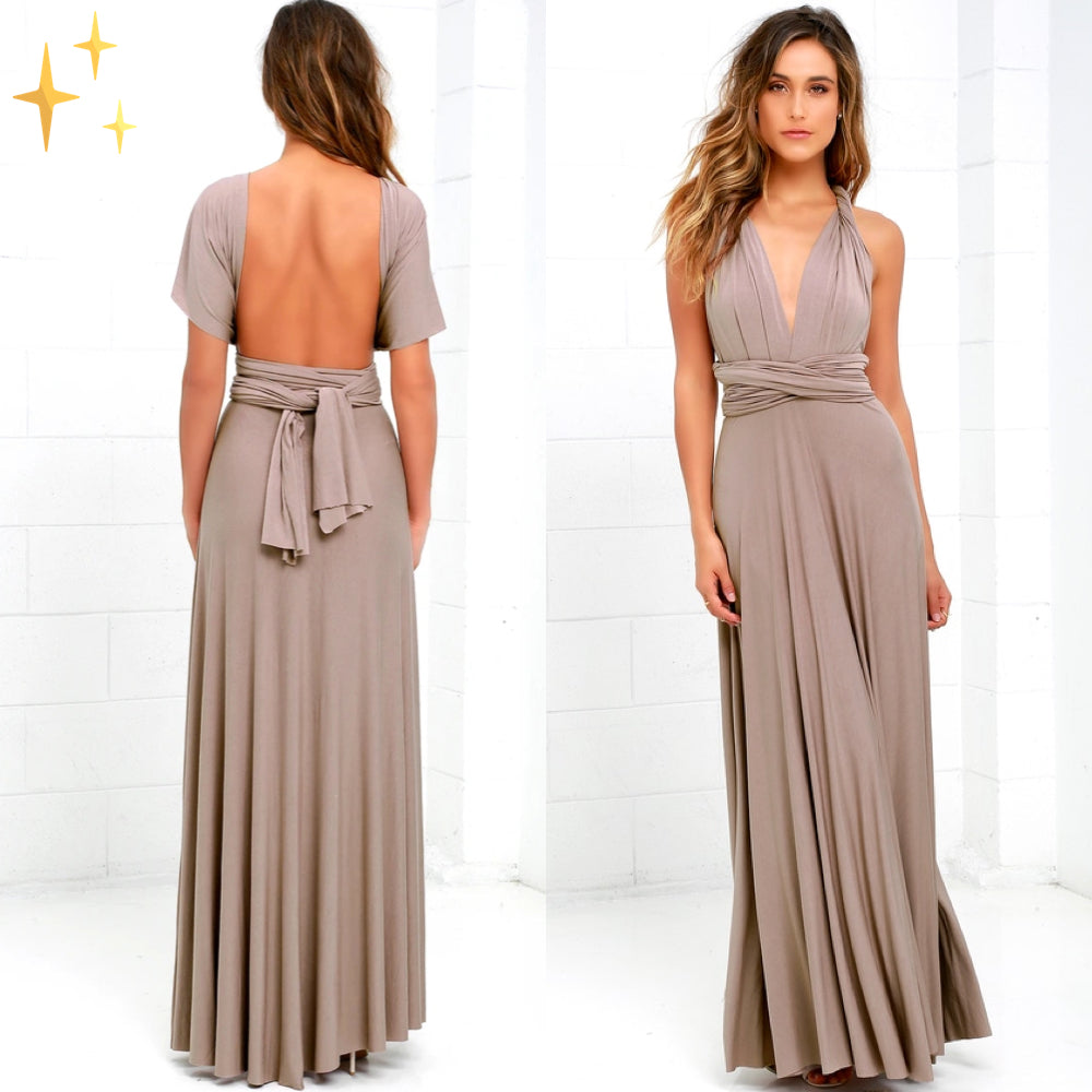 Light wrap summer dress – airy beach dress in blue & pastel