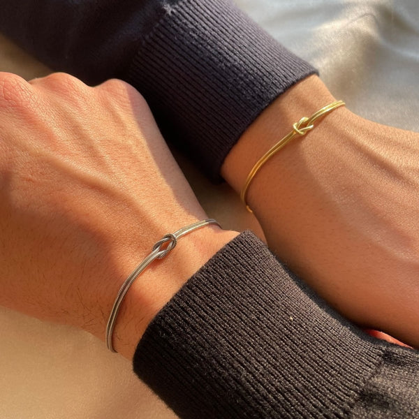 Minimalistisches Vegan Leder Knot-Armband – Nachhaltiger Modeschmuck Geschenk