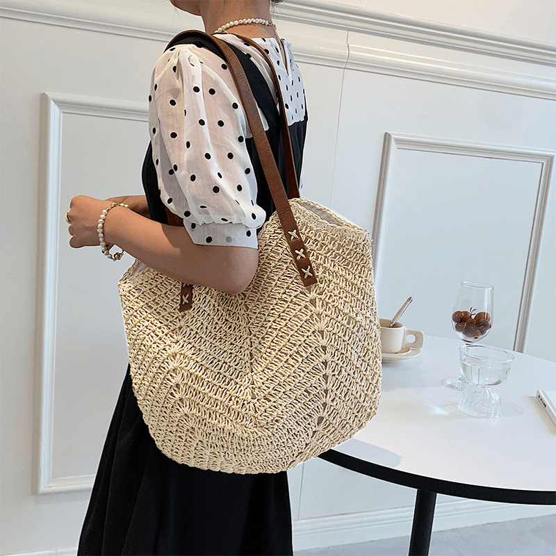 Sac fourre-tout en cuir vegan – Grand sac à épaule minimaliste