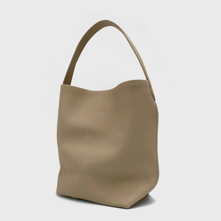 Grande sac de plage en cuir vegan – Marron, robuste et stylé