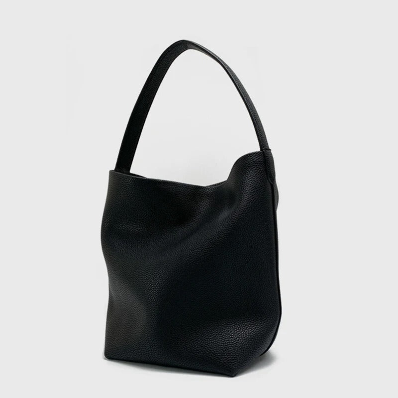 Grande sac de plage en cuir vegan – Marron, robuste et stylé