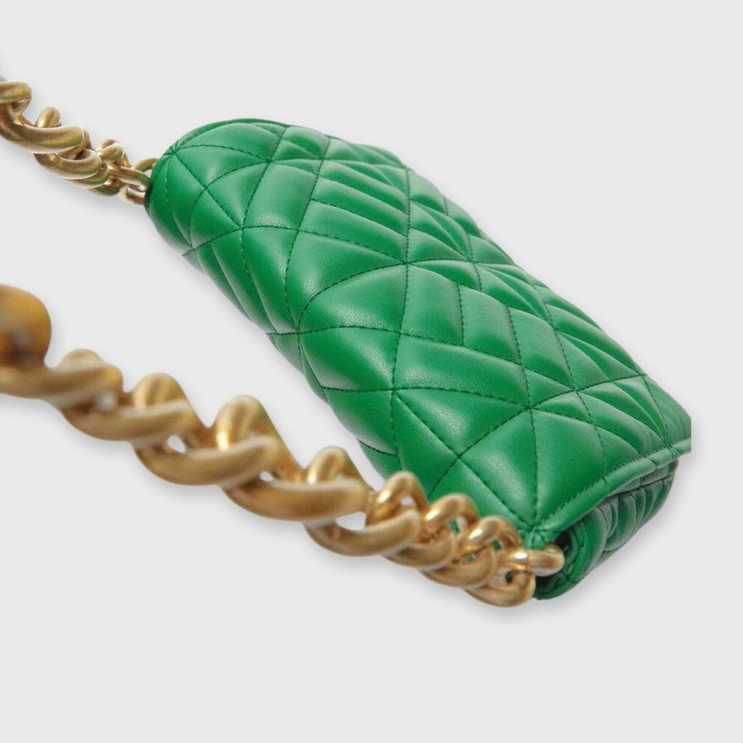 Damen Umhängetasche Vegan Leder – Mit Goldkette & Elegantem Design